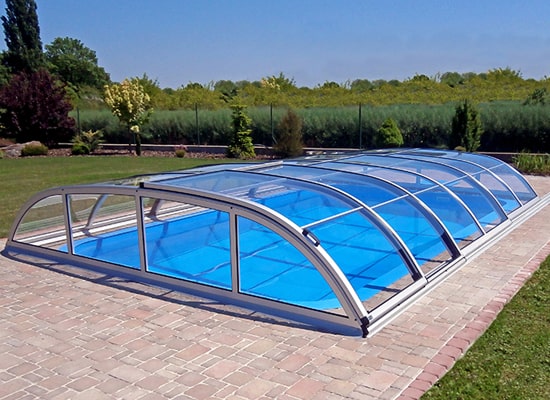 Abri piscine DALLAS CLEAR coloris silver Elox